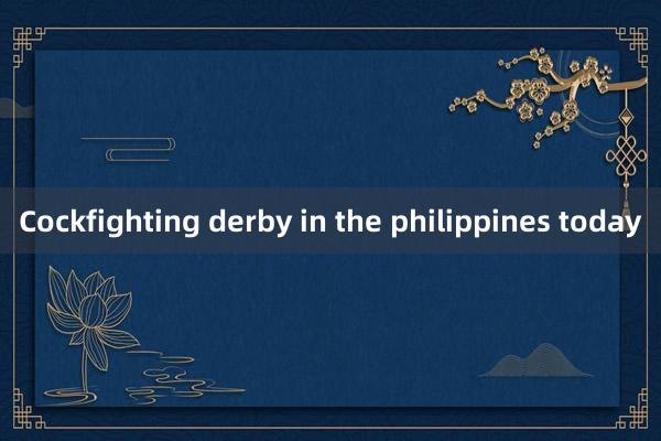 Cockfighting derby in the philippines today