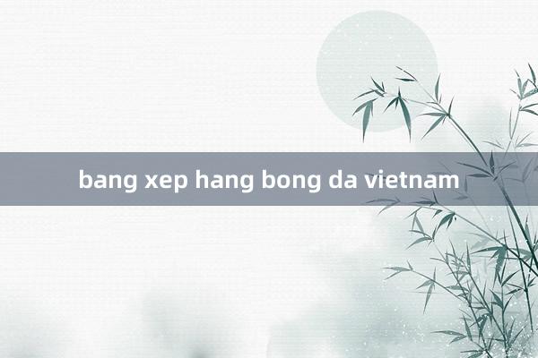 bang xep hang bong da vietnam